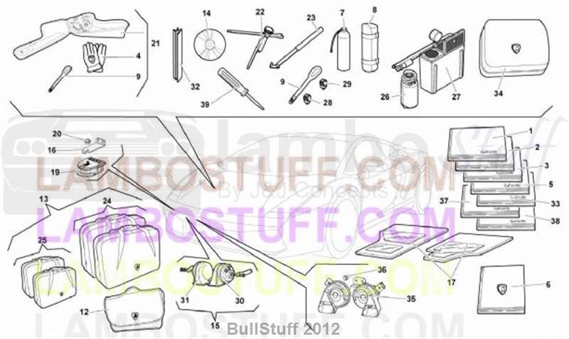 2013 Lamborghini GALLARDO LP 550-2 COUPE EUROPE ACCESSORIES (012.01.00)